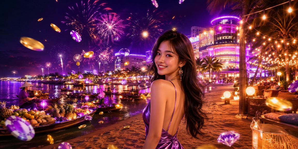 Không khí casino neon Mekong – cá cược trực tuyến ban đêm